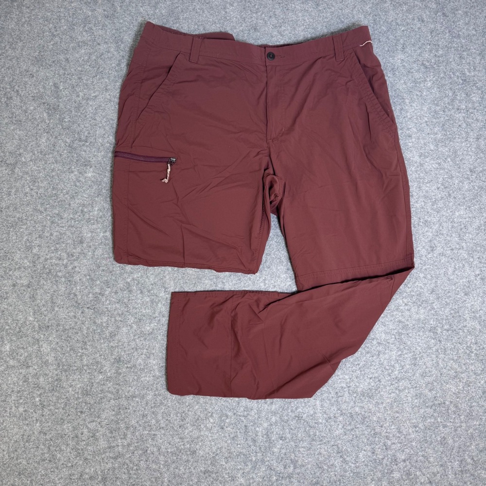 REI Co-op Womens 18W Hiking Pants Maroon Red Nylon Spandex Outdoor